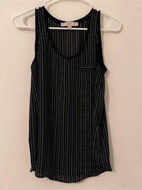 LOFT Navy Stripe Sleeveless Tank Top